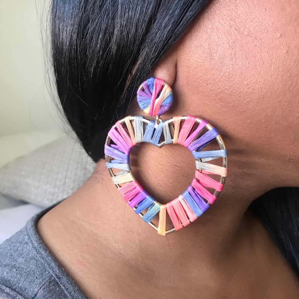 Multicolor Heart Earrings